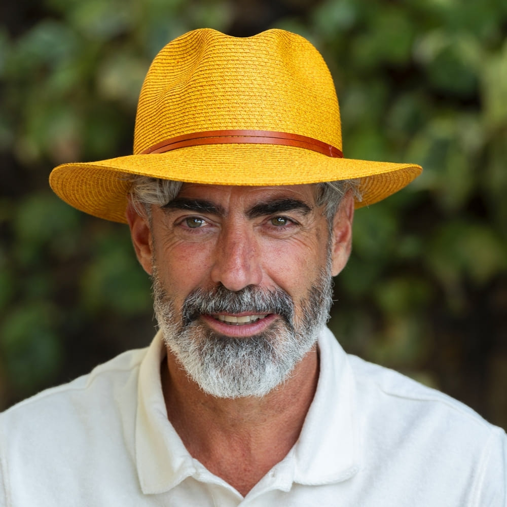 CHAPEAU PAPIER LIEN CUIR