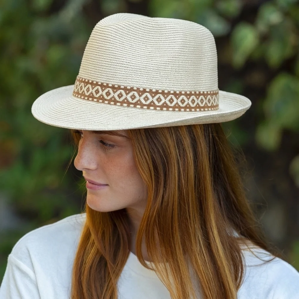 Chapeau papier ruban étroit