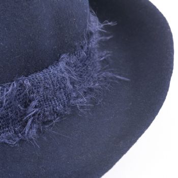 chapeau feutre, ruban mohair