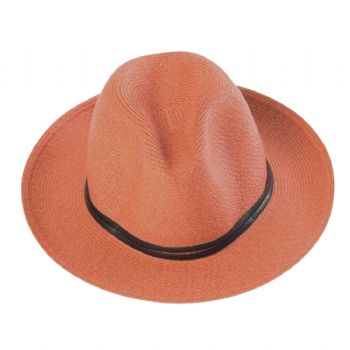 CHAPEAU PAPIER LIEN CUIR