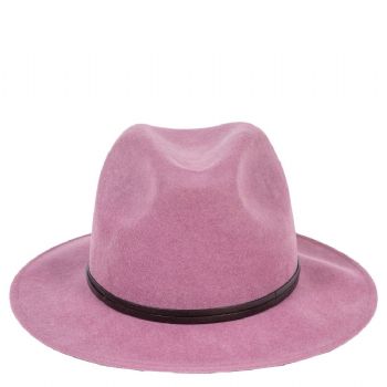 Chapeau feutre lien cuir, bord cousu