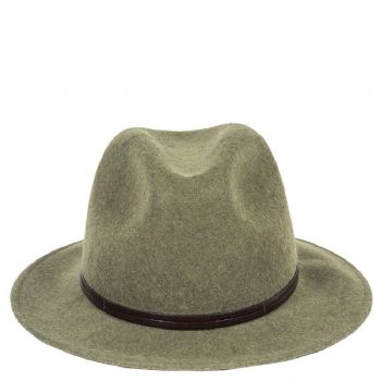 Chapeau feutre lien cuir, bord cousu